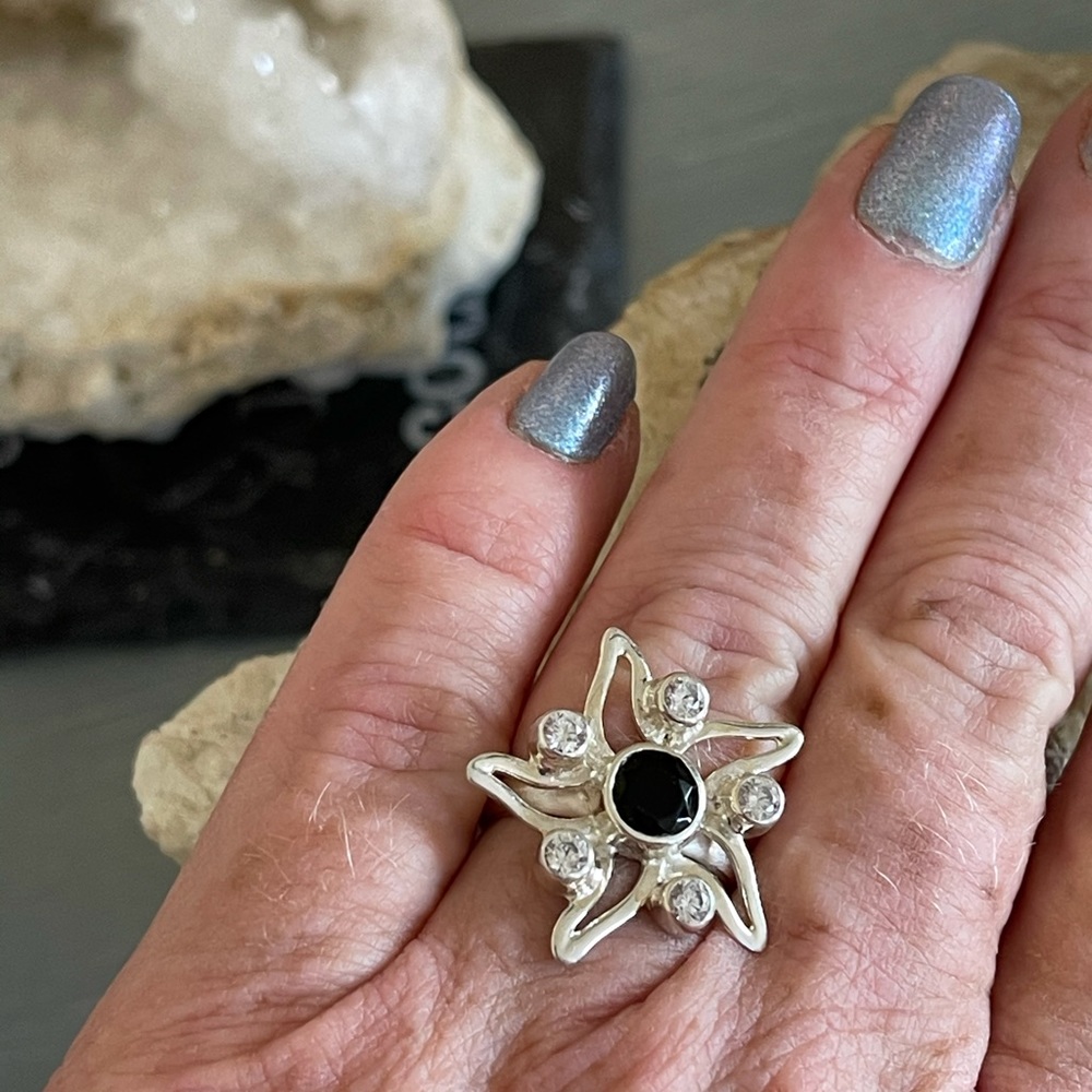 ⭐️ Black Onyx Sterling Silver Ring - Picture 7 of 10